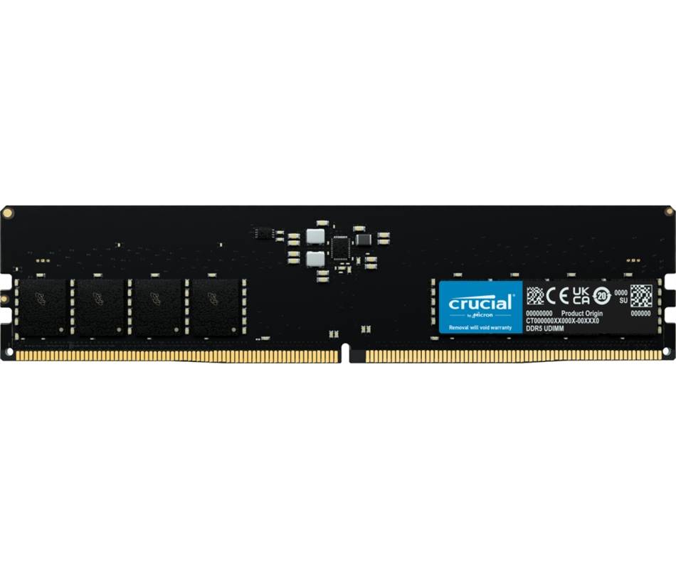 Crucial CT16G48C40U5 PC-Arbeitsspeicher Modul DDR5 16 GB 1 x 16 GB on-die ECC 4800 MHz 288pin DIMM CL40 CT16G48C40U5