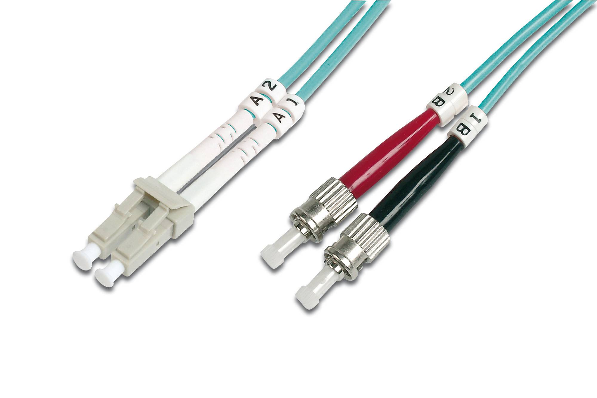 Digitus DK-2531-02/3 Glasfaser LWL Anschlusskabel [1x LC-Stecker - 1x ST-Stecker] 50/125 µ Multimode OM3 2.00 m