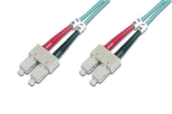 Digitus DK-2522-10/3 Glasfaser LWL Anschlusskabel [1x SC-Stecker - 1x SC-Stecker] 50/125 µ Multimode OM3 10.00 m