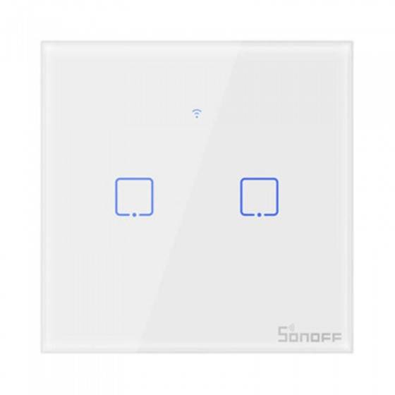 Smart Switch WiFi + RF 433 Sonoff T1 EU TX (2-Kanal)
