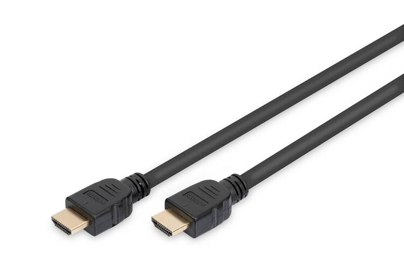 Digitus HDMI Anschlusskabel HDMI-A Stecker, HDMI-A Stecker 2.00 m Schwarz AK-330124-020-S 8K UHD, vergoldete Steckkontakte, Geflechtschirm