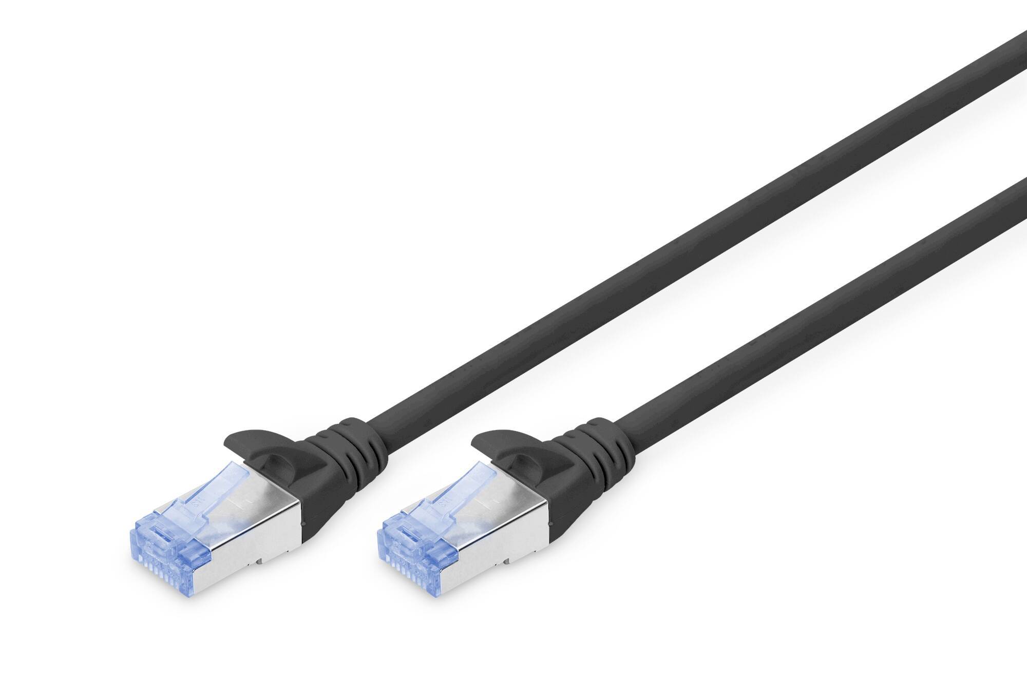 Digitus DK-1532-005/BL RJ45 Netzwerkkabel, Patchkabel CAT 5e SF/UTP 0.50 m Schwarz verdrillte Paare 1 St.