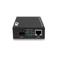 ACT AC4451 Gigabit Ethernet Medienkonverter | SFP Medienkonverter | Multimode | Singlemode | Schwarz