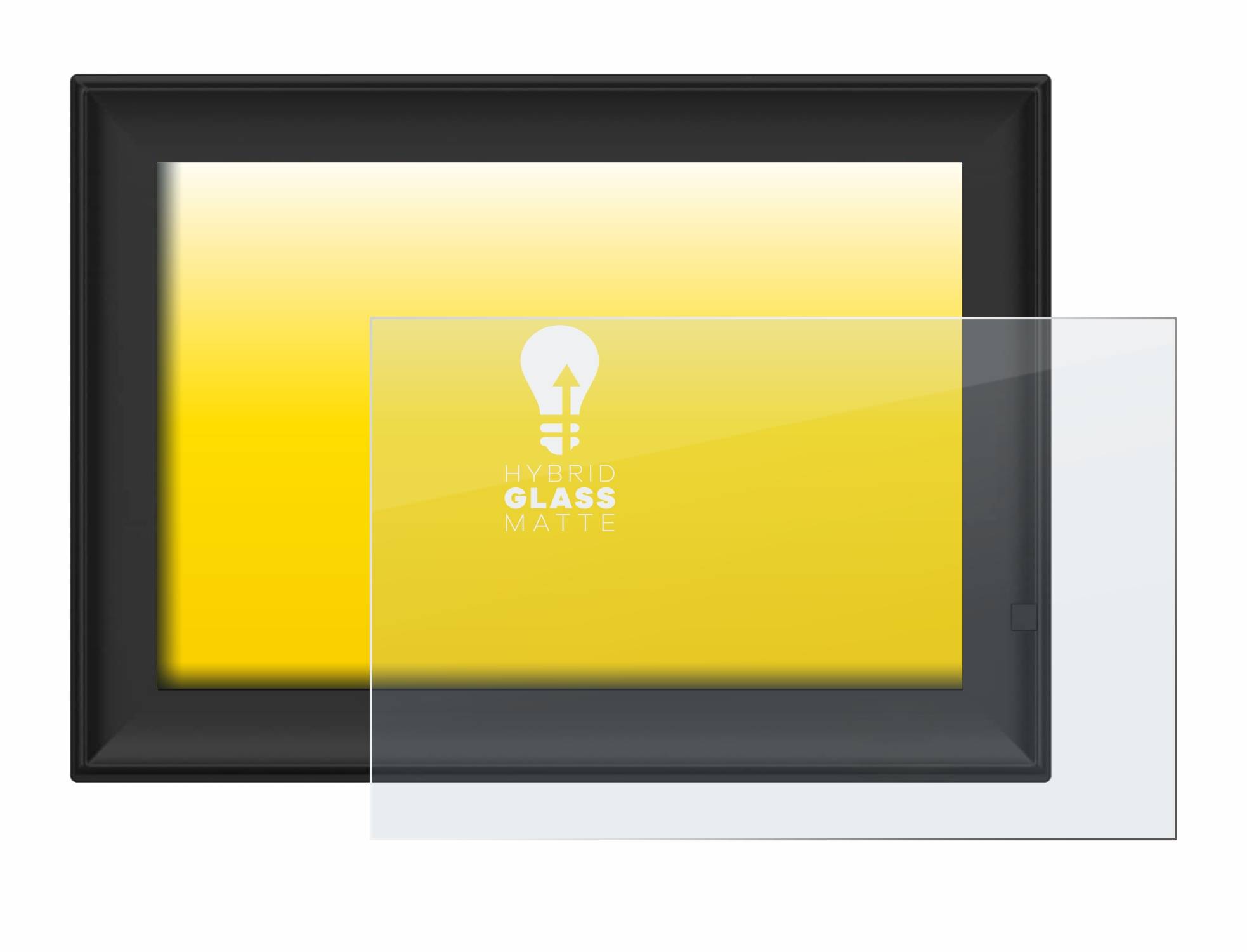 upscreen Hybrid Glass Matte Premium Schutzglas Folie für Yenock Digitaler Bilderrahmen 10.1