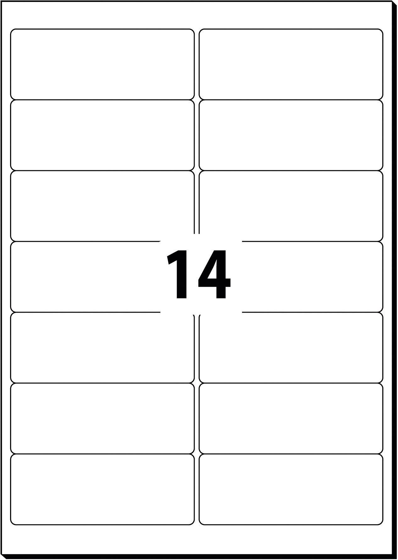 Sigel LA321 Etiketten (A4) 99.1 x 38.1 mm Papier Weiß 350 St. Permanent Adress-Etiketten, Universal-Etiketten Tinte, Laser, Kopie 25 Blatt DIN A4