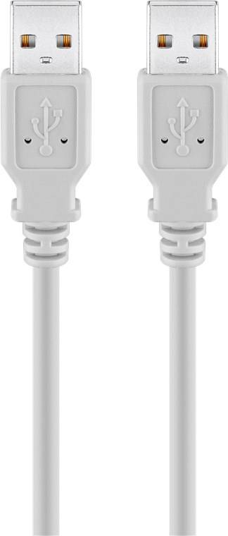 Goobay 93375 USB 2.0 High-Speed Kabel / Typ A Handykabel 480 Mbits / Ladekabel USB-A 2.0 / Kupferleiter / Grau / 1,8m