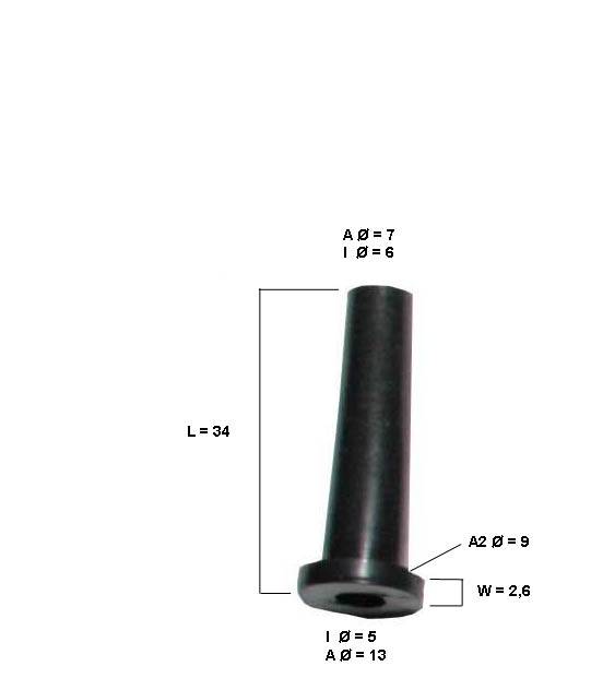 HellermannTyton Knickschutztülle ø 5.5 mm 35 mm schwarz - 632-01010 (HV 2101)