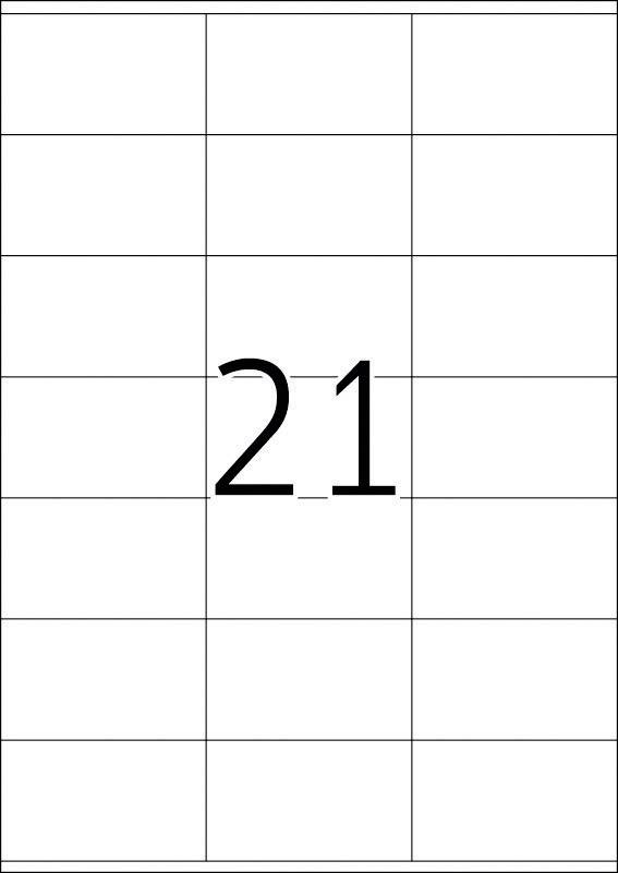 Etiketten weiß 70x42mm Premium A4 VE=2100 Stück