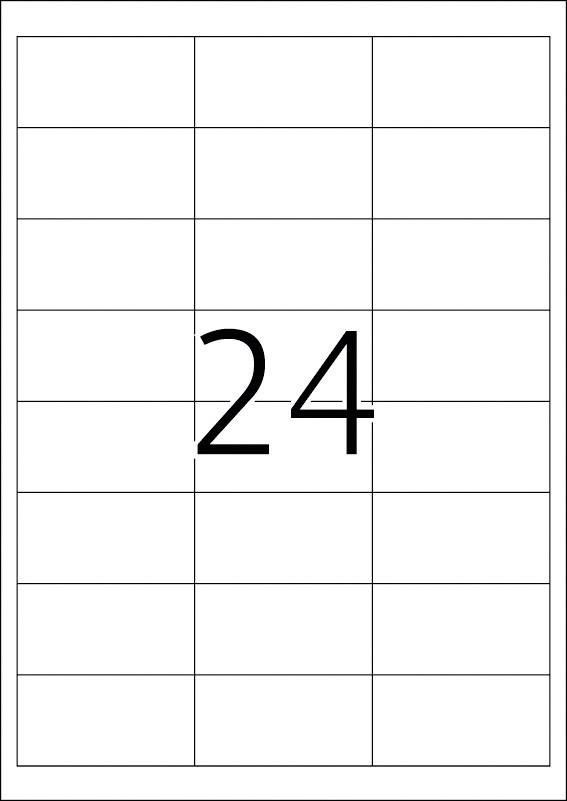 Etiketten Folie weiß 66x33,8mm Special A4 LaserCopy VE=600 Stück