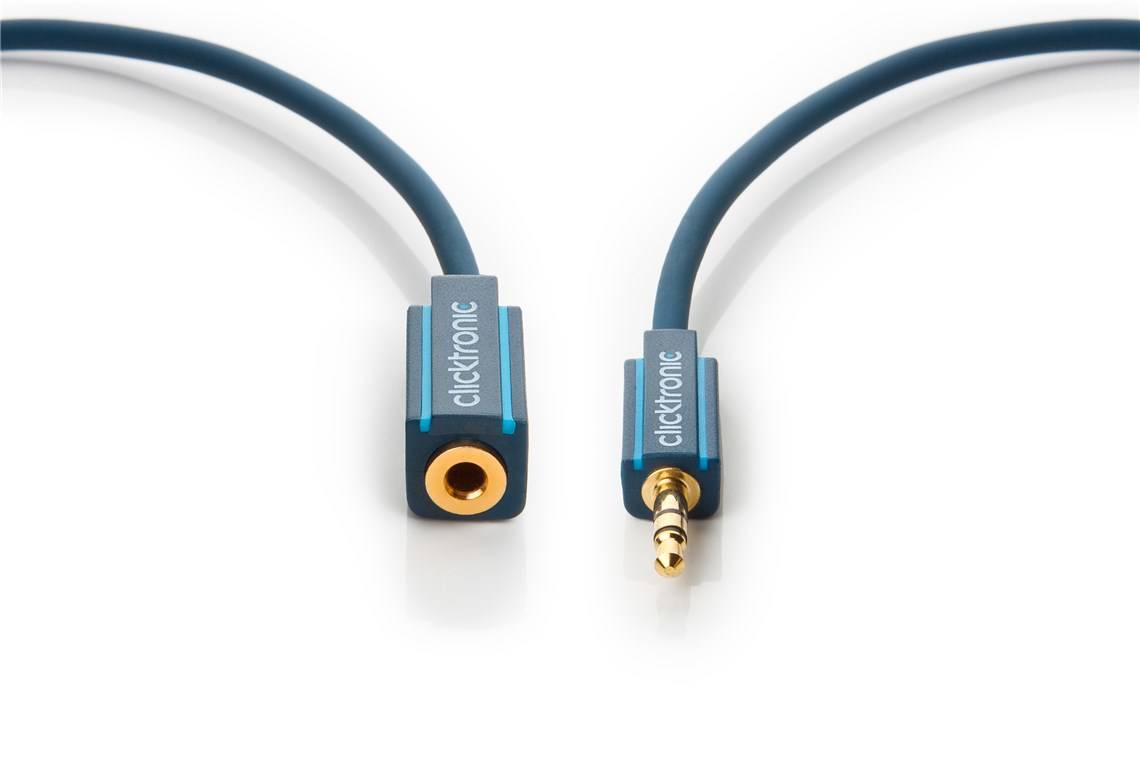 clicktronic 3,5-mm-AUX-Verlängerungskabel, stereo 5 m (1er Faltschachtel)