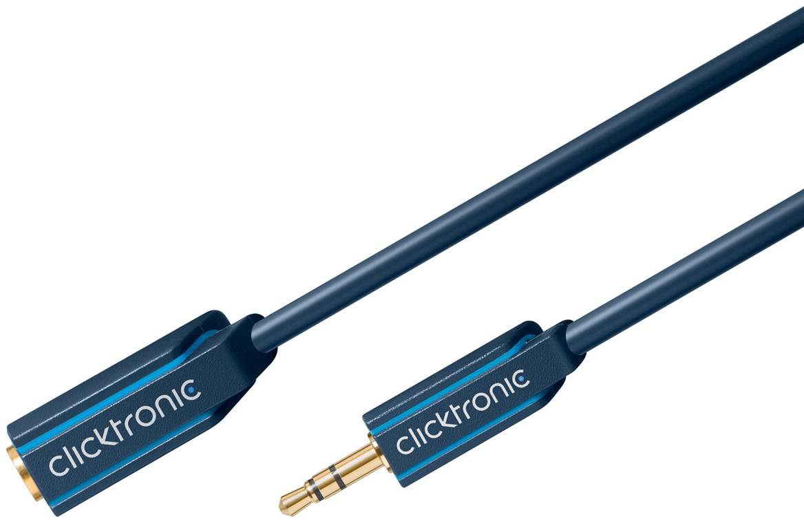 clicktronic 3,5-mm-AUX-Verlängerungskabel, stereo 5 m (1er Faltschachtel)