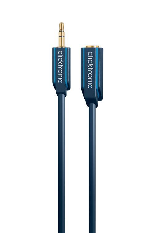 clicktronic 3,5-mm-AUX-Verlängerungskabel, stereo 5 m (1er Faltschachtel)