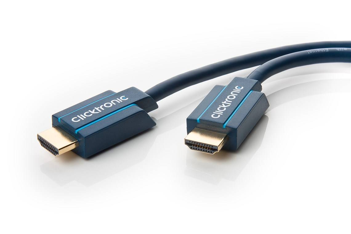 clicktronic High Speed HDMI Kabel mit Ethernet schwarz 20 m (1er Faltschachtel)