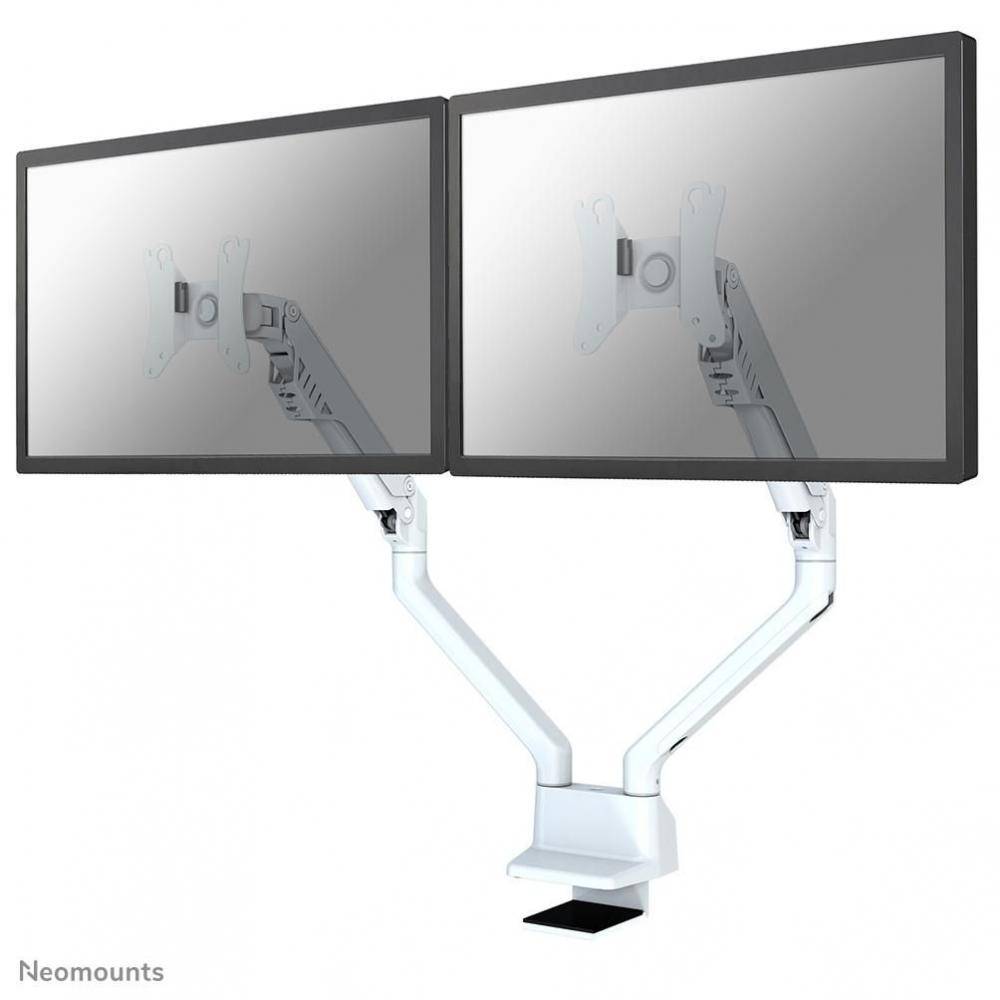 Neomounts FPMA-D750DWHITE2 2fach Monitor-Tischhalterung 25,4 cm (10") - 81,3 cm (32") Weiß Neigbar+Schwenkbar, Höhenverstellbar, Rotierbar