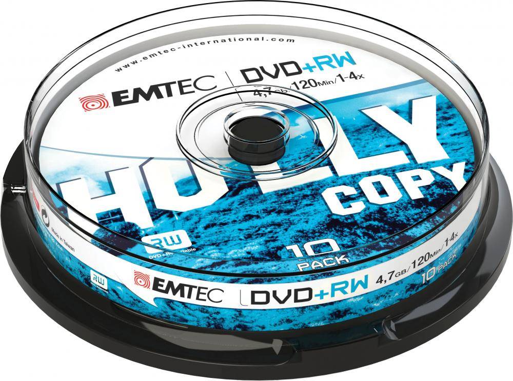 EMTEC 10 x DVD+RW - 4.7 GB (120 Min.) 1x - 4x