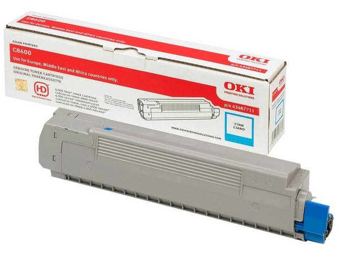 OKI - Cyan - original - Tonerpatrone - für C8600cdtn