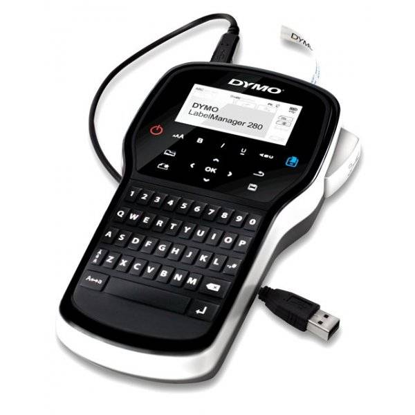 DYMO LabelManager 280P Qwerty Beschriftungsgerät Geeignet für Schriftband: D1 6 mm, 9 mm, 12 mm