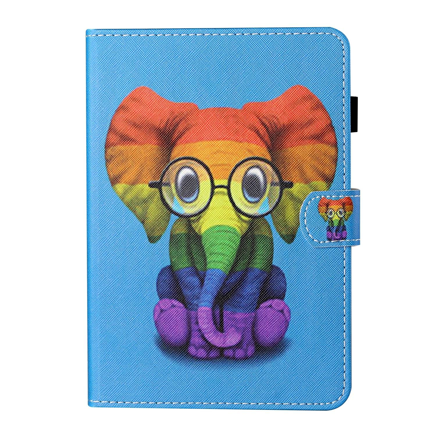 Für Samsung Galaxy Tab A9 Kunstleder Tablet Tasche Hülle Case Motiv 34