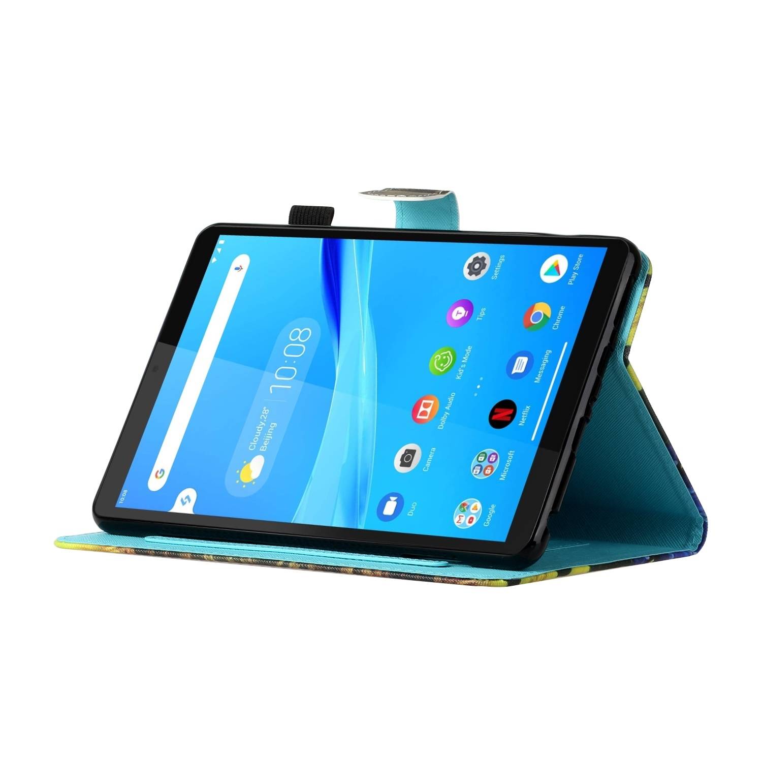 Für Samsung Galaxy Tab A9 Kunstleder Tablet Tasche Hülle Case Motiv 32