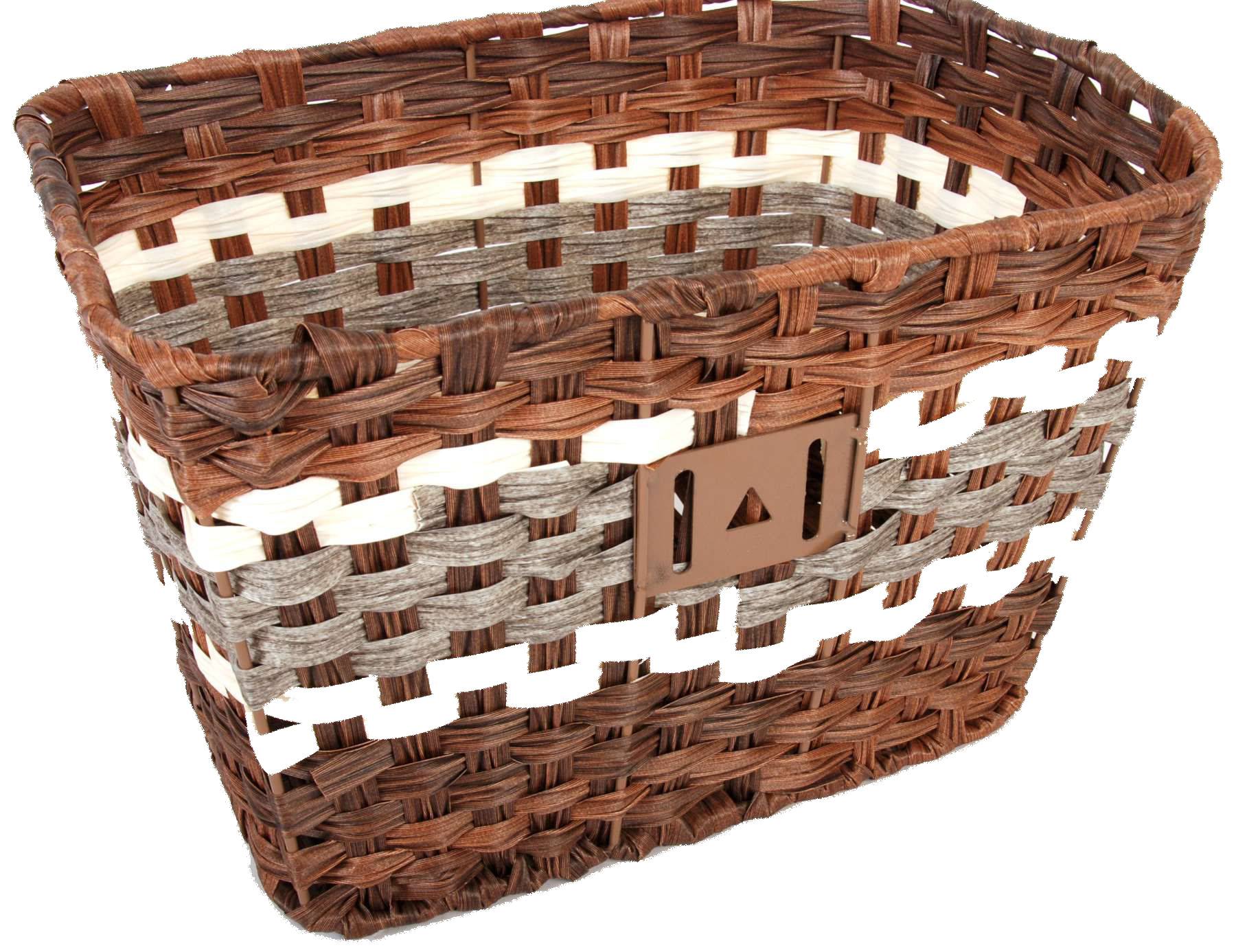 Geflochtener Fahrradkorb aus Korbgeflecht Volare L 36 x 27 x 21 cm – dunkelbraun