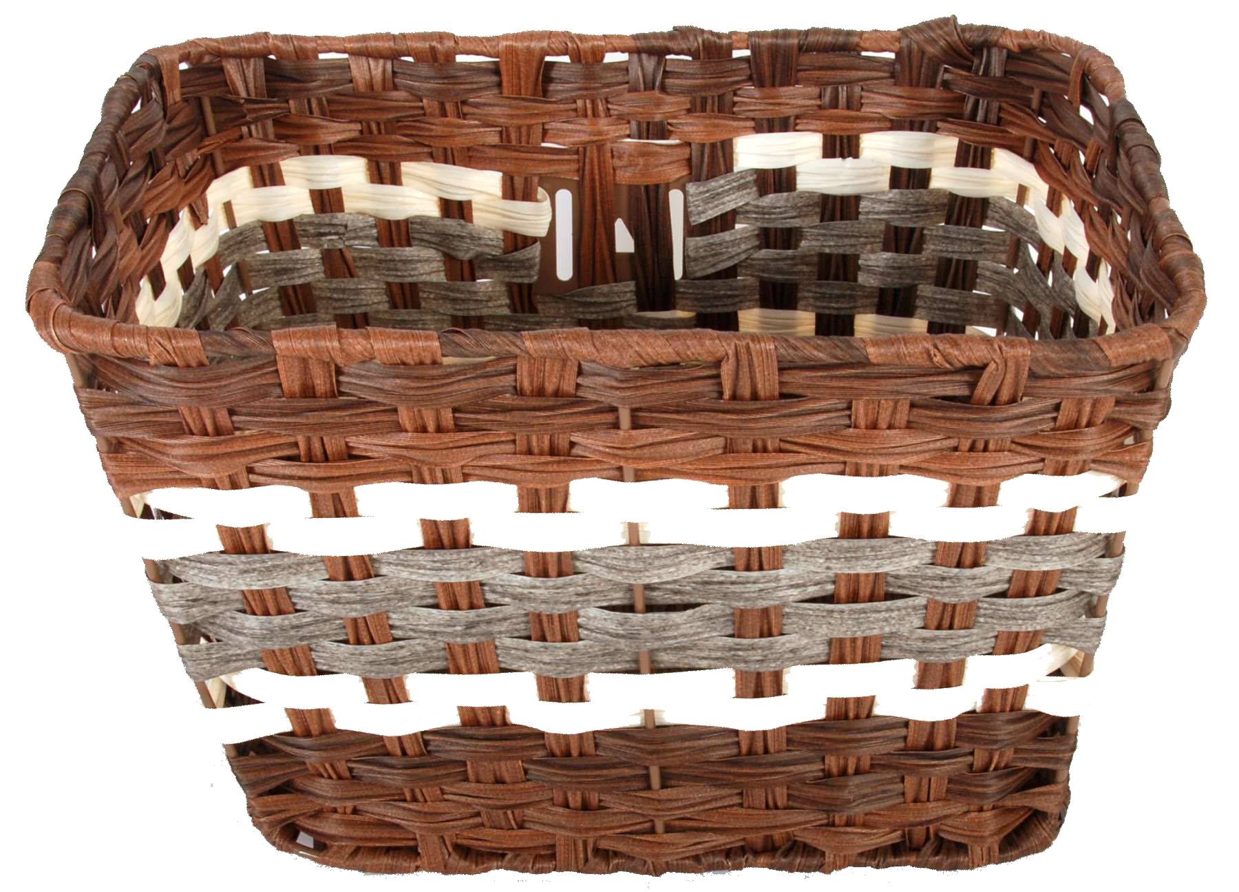 Geflochtener Fahrradkorb aus Korbgeflecht Volare L 36 x 27 x 21 cm – dunkelbraun