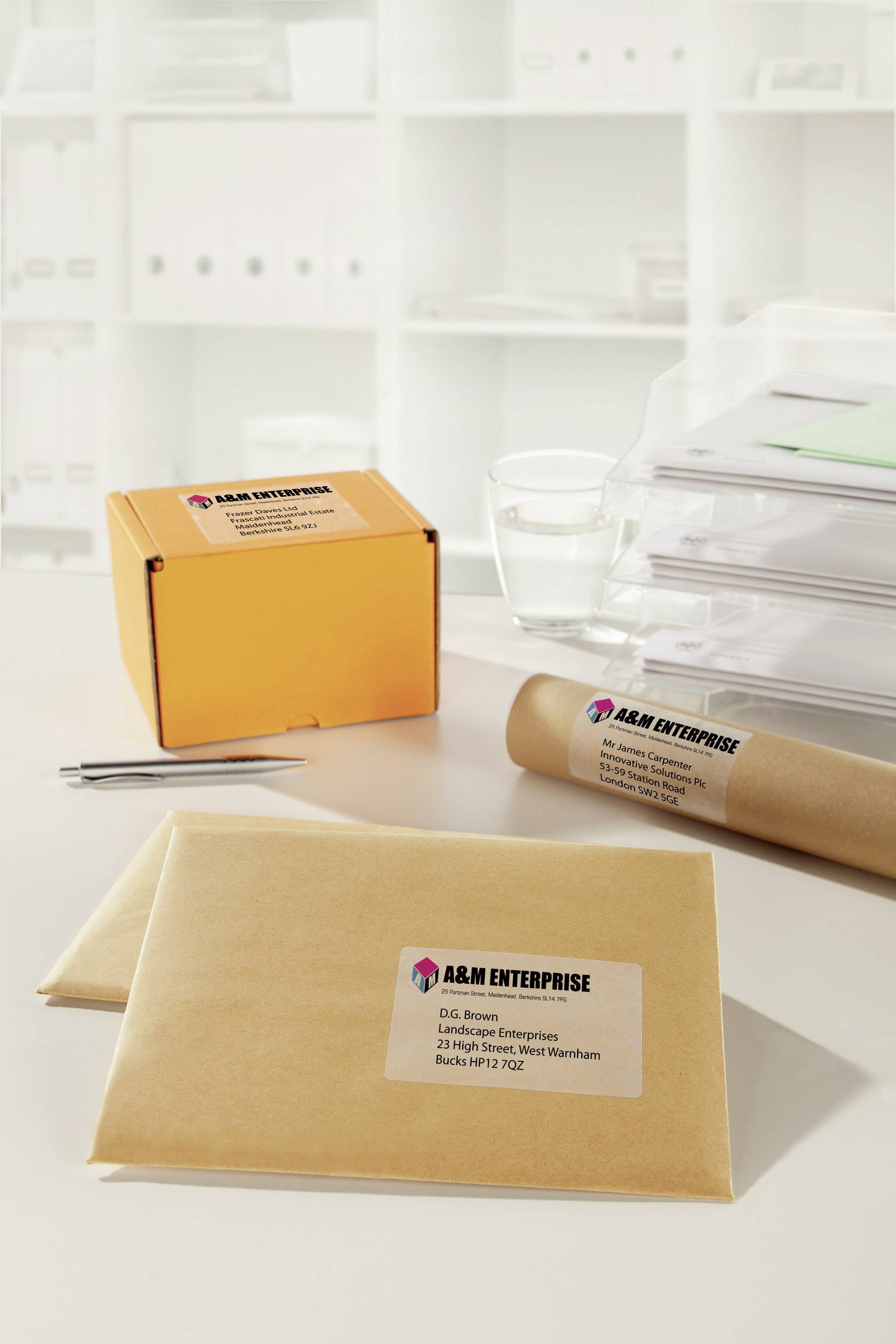 Avery-Zweckform J4722-25 Universal-Etiketten 96 x 50.8 mm Polyester-Folie Transparent 250 St. Permanent haftend Tintenstrahldrucker