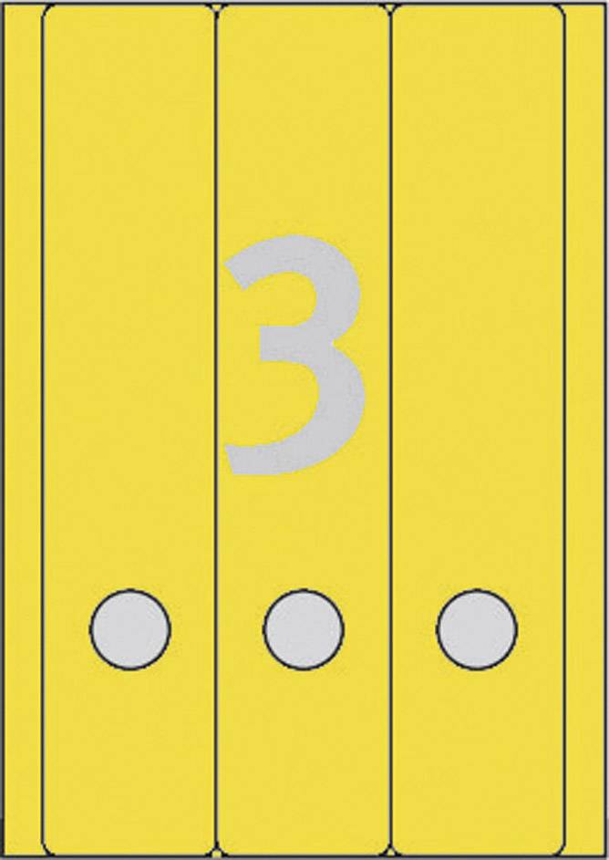 Ordnerrückenschilder 61x297mm selbstklebend VE=60 Stück gelb