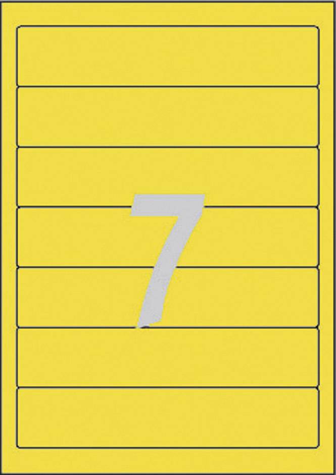 Ordnerrückenschilder 192x38mm selbstklebend gelb VE=140 Stück