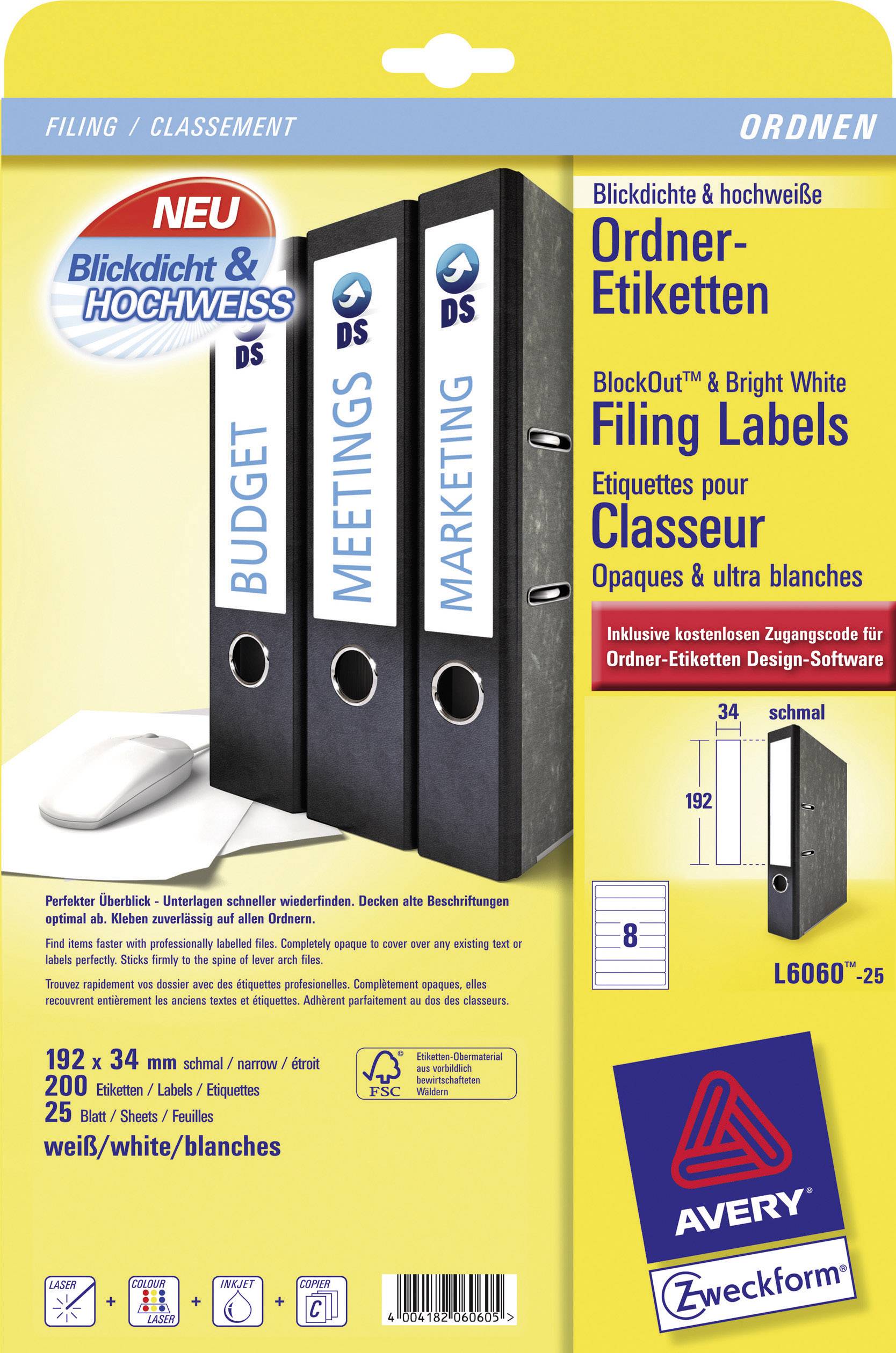 Avery-Zweckform L6060-25     200 St.