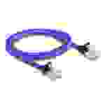 Delock 80383 - RJ45 Flachband Netzwerkkabel Cat.6A U/FTP 1 m blau - Netzwerk -