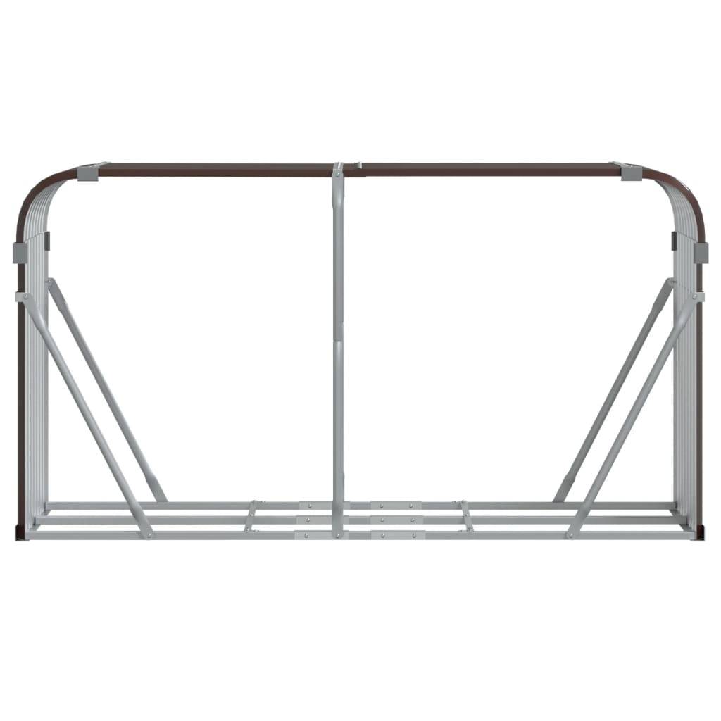 vidaXL Kaminholzunterstand Braun 180x45x100 cm Verzinkter Stahl