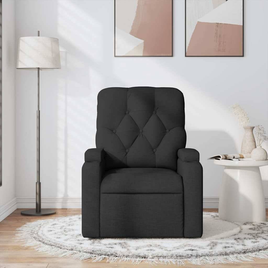 vidaXL Massagesessel Schwarz Stoff