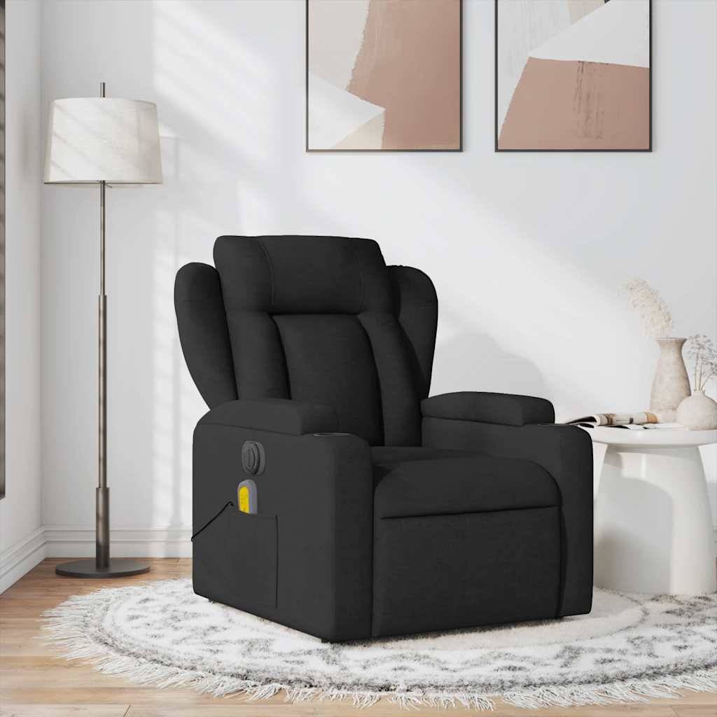 vidaXL Massagesessel Schwarz Stoff