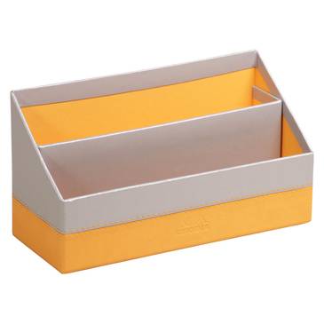 Rhodia Rhodiarama Briefständer aus Kunstleder, 25x10x14 cm - Silber 318841C