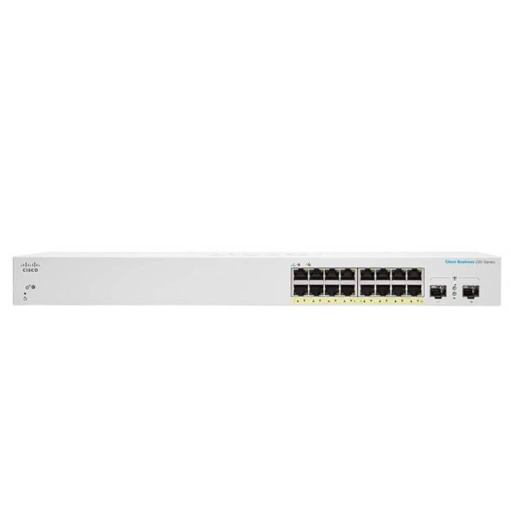 Cisco CBS220-16P-2G - Managed - L2 - Gigabit Ethernet (10/100/1000) - Power over Ethernet (PoE) - Rack-Einbau