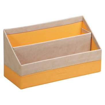 Rhodia Rhodiarama Briefständer aus Kunstleder, 25x10x14 cm - Beige 318845C