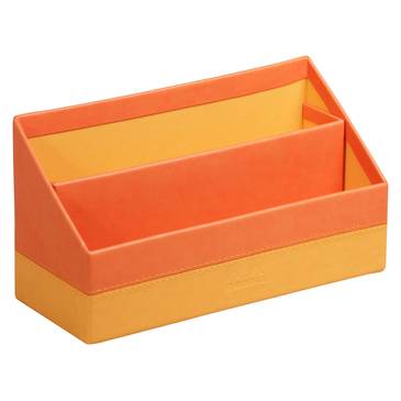Rhodia Rhodiarama Briefständer aus Kunstleder, 25x10x14 cm - Tangerine 318944C