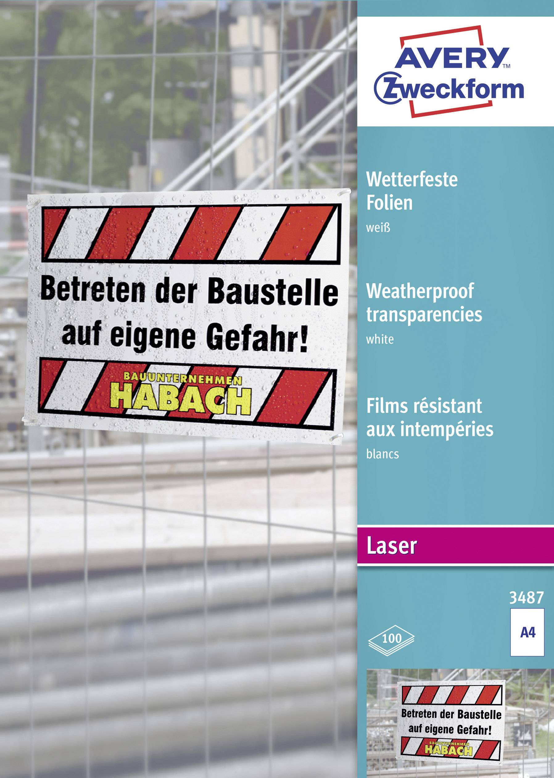 Ein Schild auf einem Bauzaun mit der Aufschrift: 'Betreten der Baustelle auf eigene Gefahr!' im Hintergrund ist unscharf der Bauzaun zu sehen.
