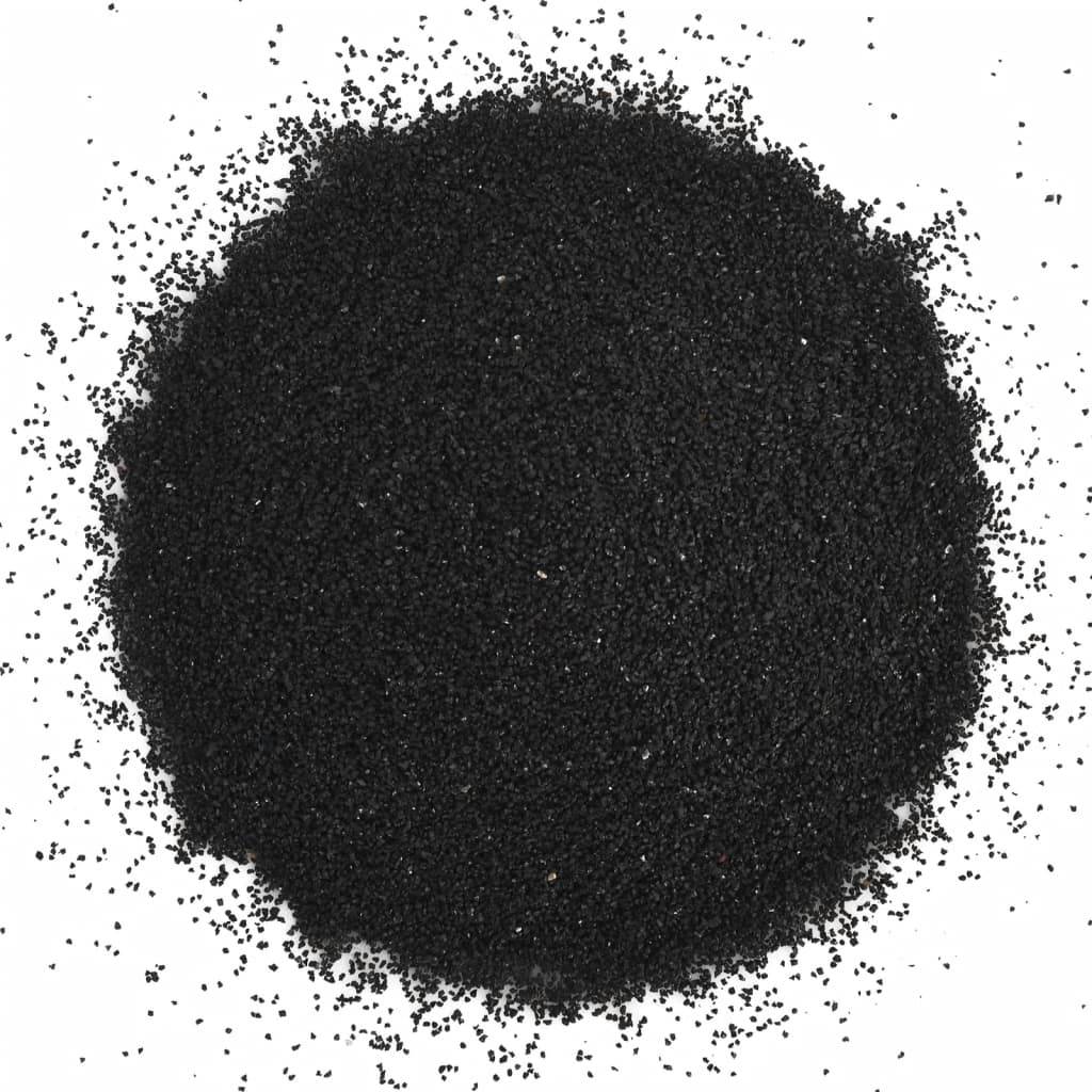 vidaXL Aquariensand 25 kg Schwarz 0,2-2 mm