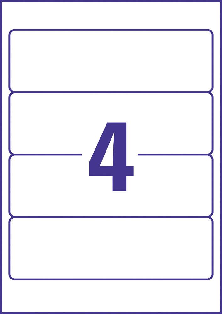 Die Zahl '4' in großer blauer Schrift, zentriert auf einem weißen Hintergrund mit dünnen blauen Linien als Rahmen.