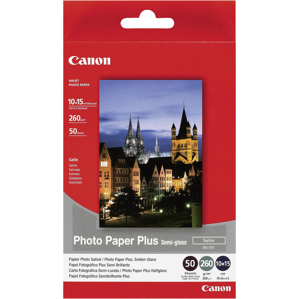 Canon Fotopapier Photo Paper Plus Semi-gloss SG-201 1686B015 10 x 15cm 260 g/m² 50 Blatt