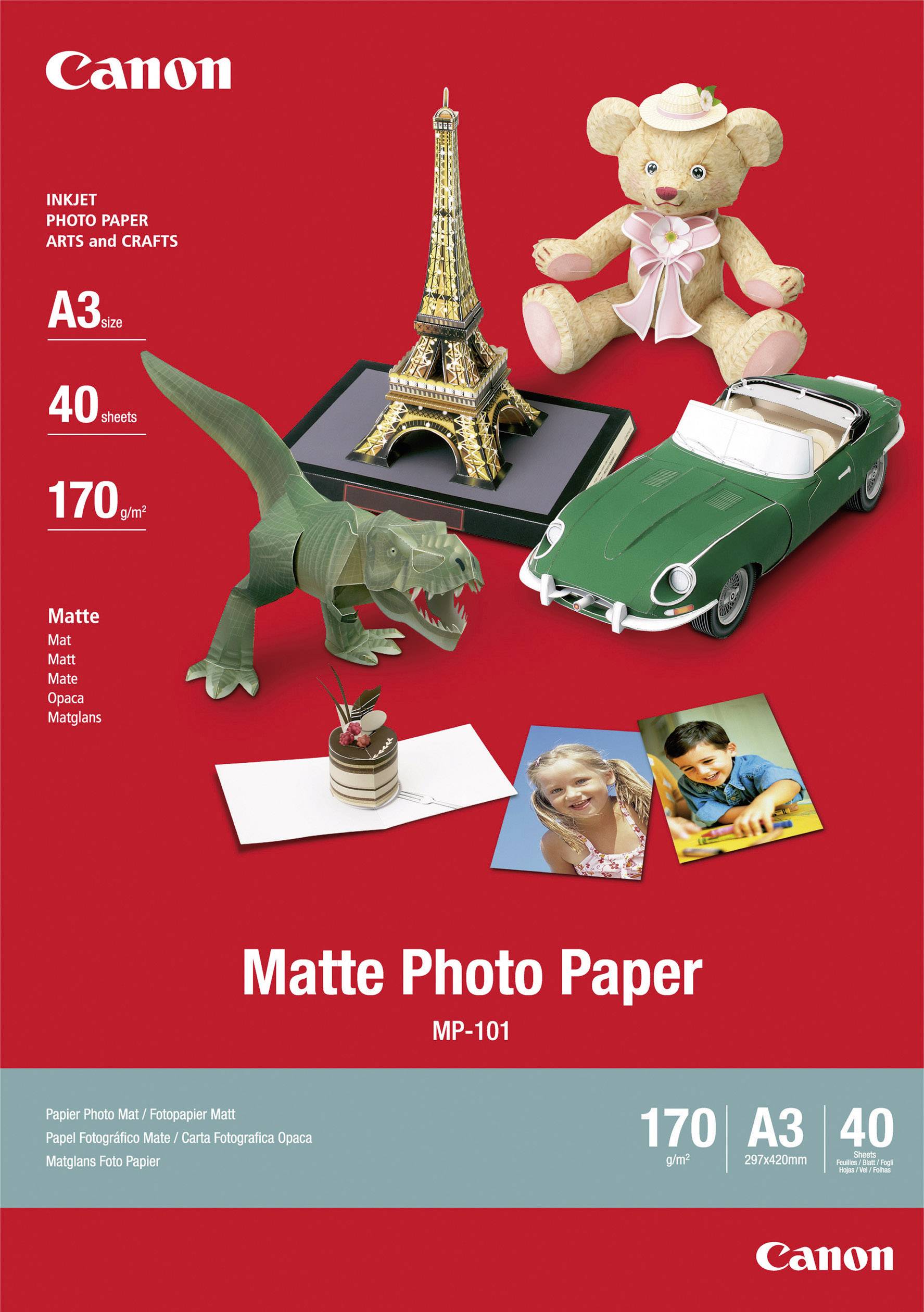 Canon Matte Photo Paper MP-101, 7981A008, DIN A3, 170 g/m², Matt, 40 Blatt