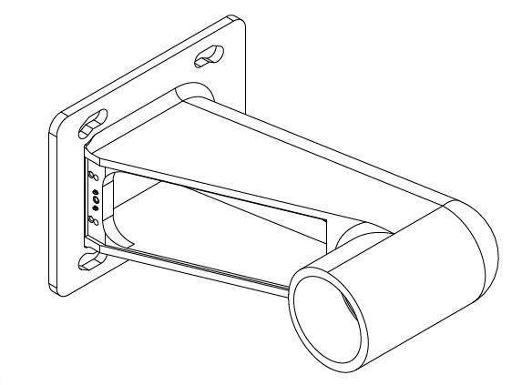 Ernitec Mini Gooseneck mount, White w/ anti-drop wire Threaded Version, For Mercury & Orion