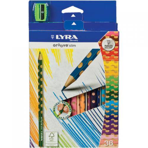 Farbstifte 36Farben+Spitzer Groove Slim LYRA L2821360