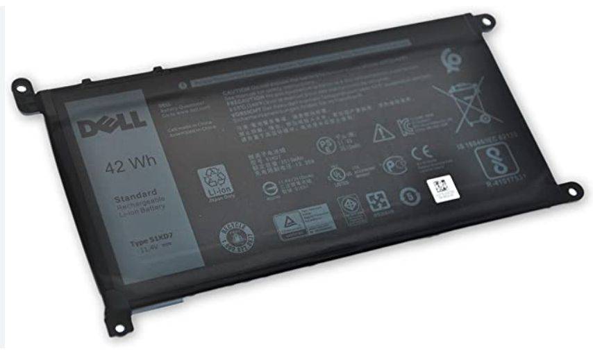 Dell Battery, 42WHR, 3Cell, Lithium-Ion