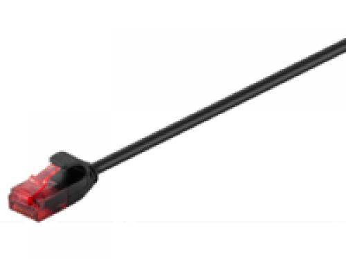MicroConnect U/UTP CAT6 15M Black Slim Unshielded Network Cable, PVC, 4x2xAWG 30/7 CU, OD : 3.6mm
