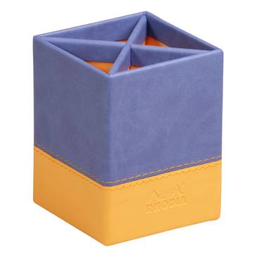 Rhodia Rhodiarama Stifteköcher aus Kunstleder, 8x8x11cm - Saphir 318818C
