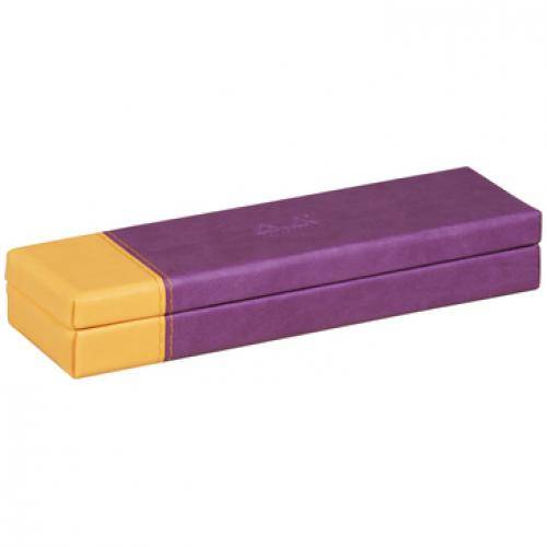 Rhodia Rhodiarama Stiftebox aus Kunstleder, 21x5,5x3cm - Violett 319780C