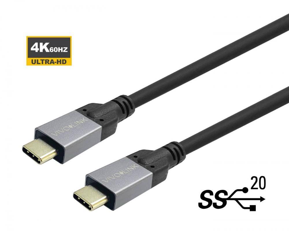 Vivolink USB-C to USB-C Cable 3m Supports 20 Gbps data Certified for Business