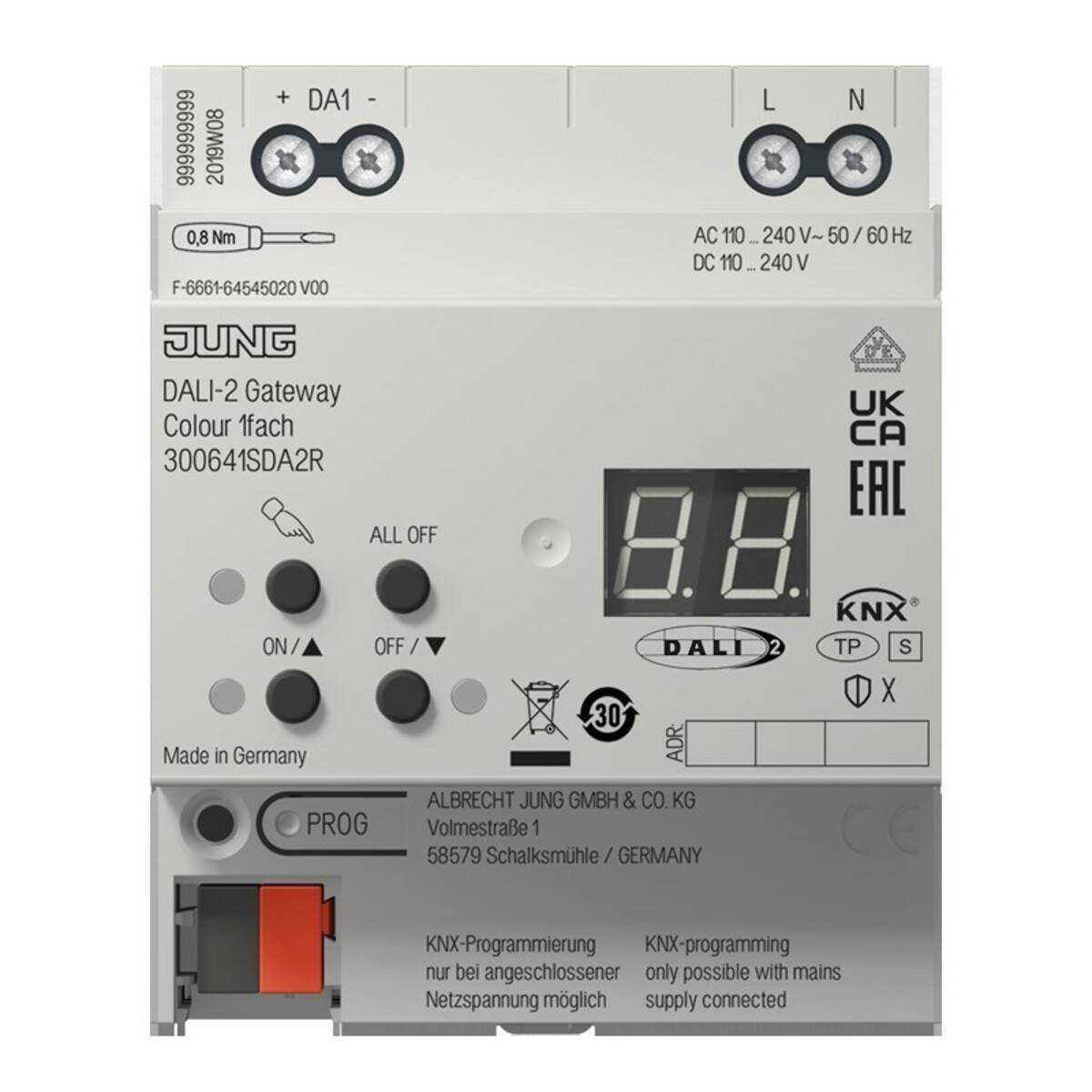 Jung KNX DALI-2 Gateway Colour 30064 1S DA2 R